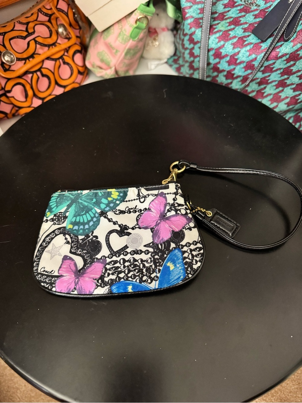 Coach Limited Edition Butterfly Print Wristlet View 2